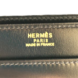 エルメス HERMES ピアノ ○V刻 ブラック ゴールド金具 ボックスカーフ レディース ハンドバッグ