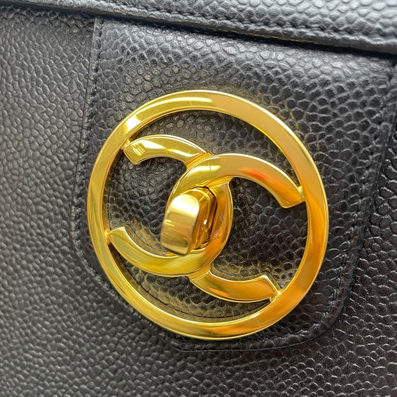 シャネル CHANEL 2WAY バニティバッグ A01999 ブラック GD金具 キャビア レディース ショルダーバッグ