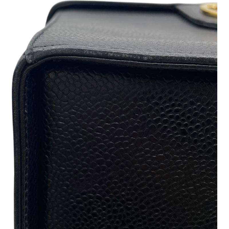 シャネル CHANEL 2WAY バニティバッグ A01999 ブラック GD金具 キャビア レディース ショルダーバッグ