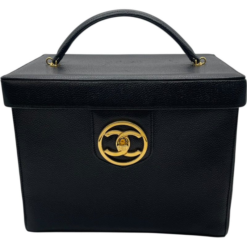シャネル CHANEL 2WAY バニティバッグ A01999 ブラック GD金具 キャビア レディース ショルダーバッグ