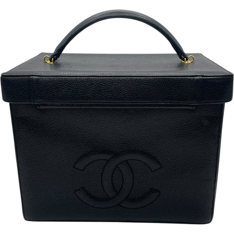シャネル CHANEL 2WAY バニティバッグ A01999 ブラック GD金具 キャビア レディース ショルダーバッグ