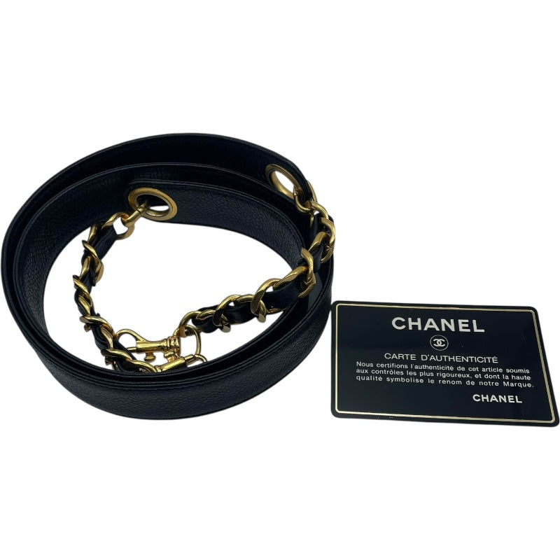 シャネル CHANEL 2WAY バニティバッグ A01999 ブラック GD金具 キャビア レディース ショルダーバッグ