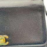 シャネル CHANEL ツイストショルダーバッグ 5番台 ブラック　GD金具 キャビア レディース ショルダーバッグ