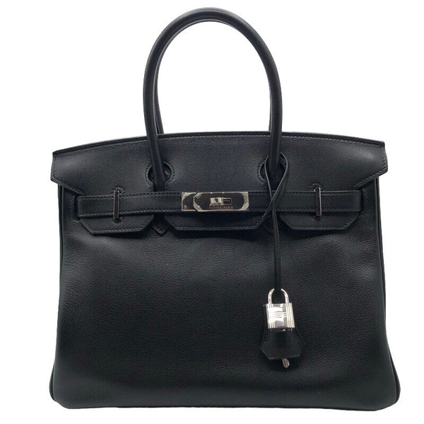 エルメス HERMES バーキン30 ブラック×SV金具 エヴァ―グレイン　□M刻 レディース ハンドバッグ