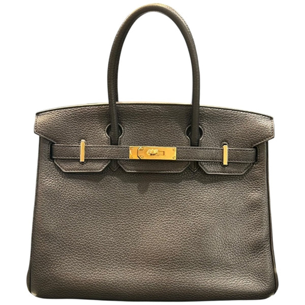 エルメス HERMES バーキン30 T刻 ブラック ゴールド金具 トリヨン レディース ハンドバッグ
