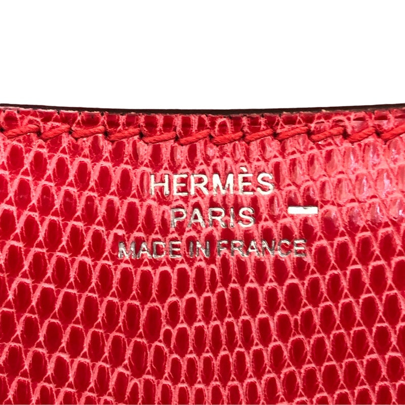 エルメス HERMES コンスタンス３ミニ D刻印　(2019年製) フーシャピンク　シルバー金具 リザードリセ レディース ショルダーバッグ