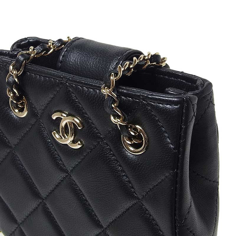 シャネル CHANEL マトラッセ ミニ チェーンショルダーバッグ AS3176 ブラック ラムレザー レディース ショルダーバッグ |  中古ブランドリユースショップ OKURA(おお蔵)