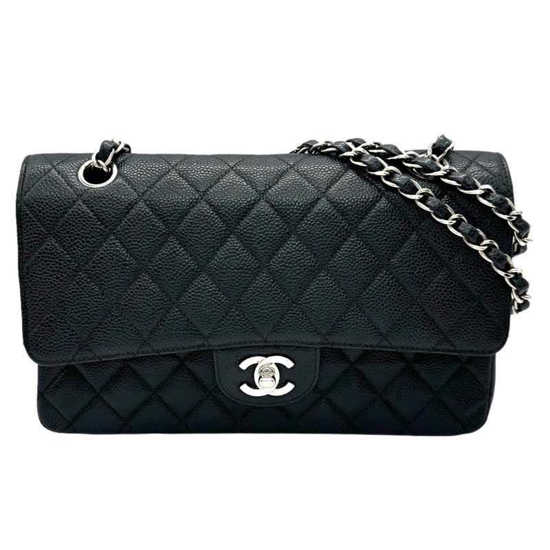 シャネル CHANEL マトラッセ25 A01112 ブラック シルバー金具 キャビアスキン レディース ショルダーバッグ