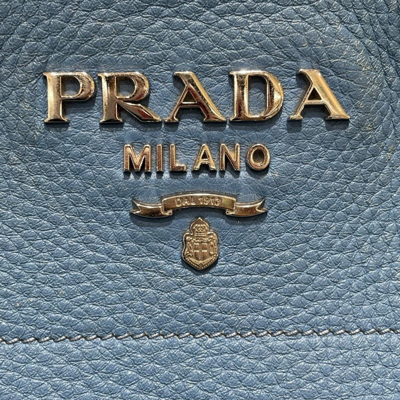 プラダ PRADA ショルダーバッグ スカイブルー レザー レディース ショルダーバッグ