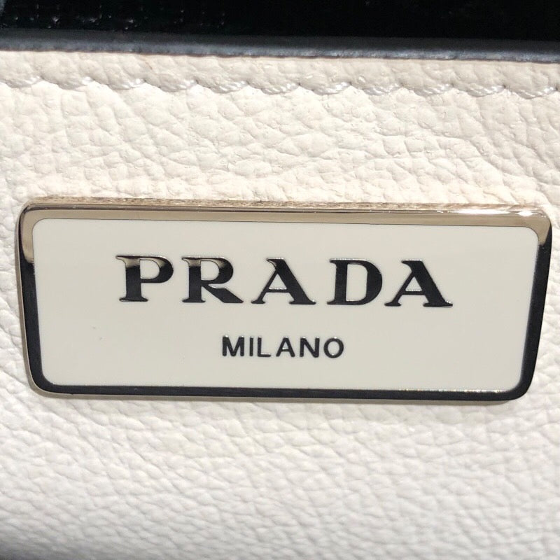 プラダ PRADA ショルダーバッグ 1BD296 ホワイト レザー レディース ショルダーバッグ