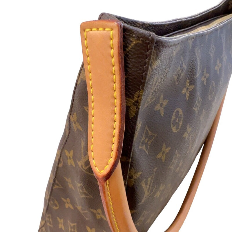 ルイ・ヴィトン LOUIS VUITTON ルーピングGM M51145 ブラウン ゴールド 