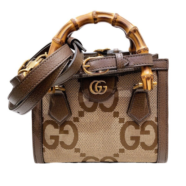 グッチ GUCCI ダイアナミニトートバッグ 655661 ブラウン GGキャンバス レディース ハンドバッグ