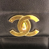 シャネル CHANEL マドモアゼルハンドバッグ 3384578 ブラック 　ゴールド金具 キャビアスキン レディース ハンドバッグ