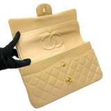 シャネル CHANEL マトラッセ チェーンショルダー25 A01112 1番台 ベージュ ゴールド金具 ラムスキン レディース ショルダーバッグ