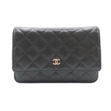 シャネル CHANEL マトラッセチェーンウォレット A33814 キャビアスキン レディース ウォレットチェーン
