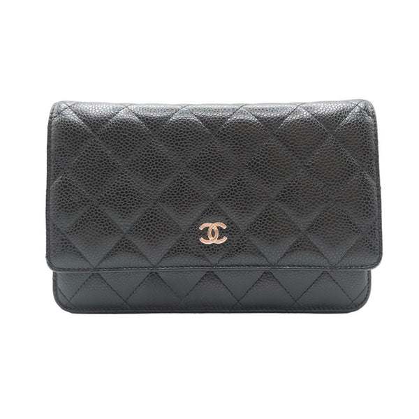 シャネル CHANEL マトラッセチェーンウォレット A33814 キャビアスキン レディース ウォレットチェーン