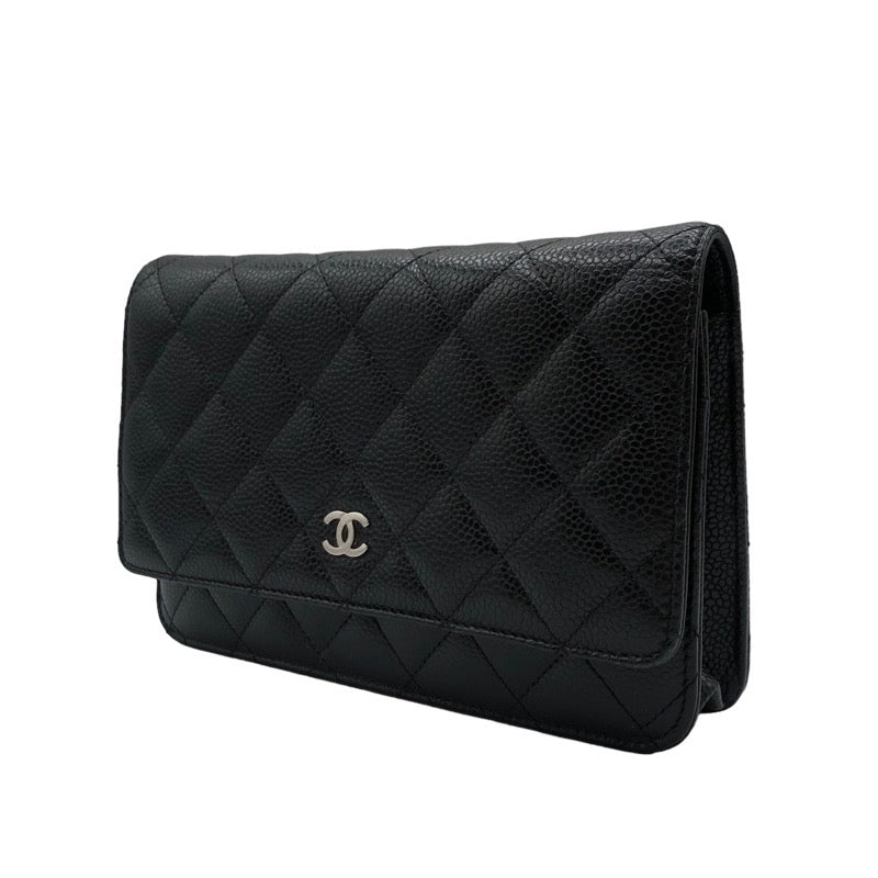 シャネル CHANEL マトラッセチェーンウォレット A33814 キャビアスキン レディース ウォレットチェーン