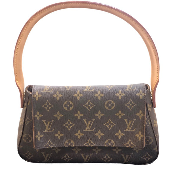 ルイ・ヴィトン LOUIS VUITTON ミニルーピング M51147 ブラウン モノグラム レディース ハンドバッグ