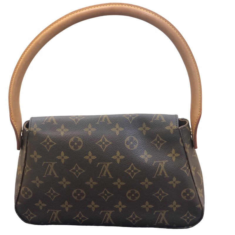 ルイ・ヴィトン LOUIS VUITTON ミニルーピング M51147 ブラウン モノグラム レディース ハンドバッグ