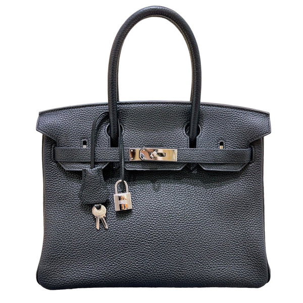 エルメス HERMES バーキン30 C刻 ブラック シルバー金具 トゴ レディース ハンドバッグ