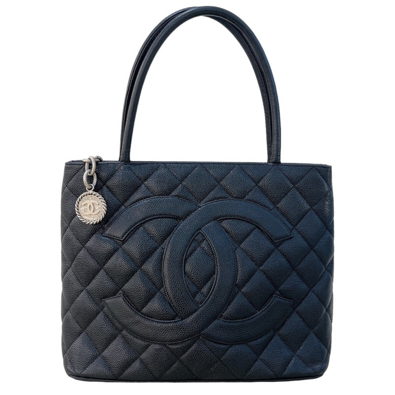 シャネル CHANEL 復刻トート A01804 ブラック シルバー金具 キャビアスキン レディース トートバッグ | 中古ブランドリユースショップ  OKURA(おお蔵)