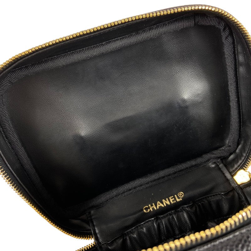 シャネル CHANEL バニティバッグ A01997 4番台 ブラック ゴールド金具 ...