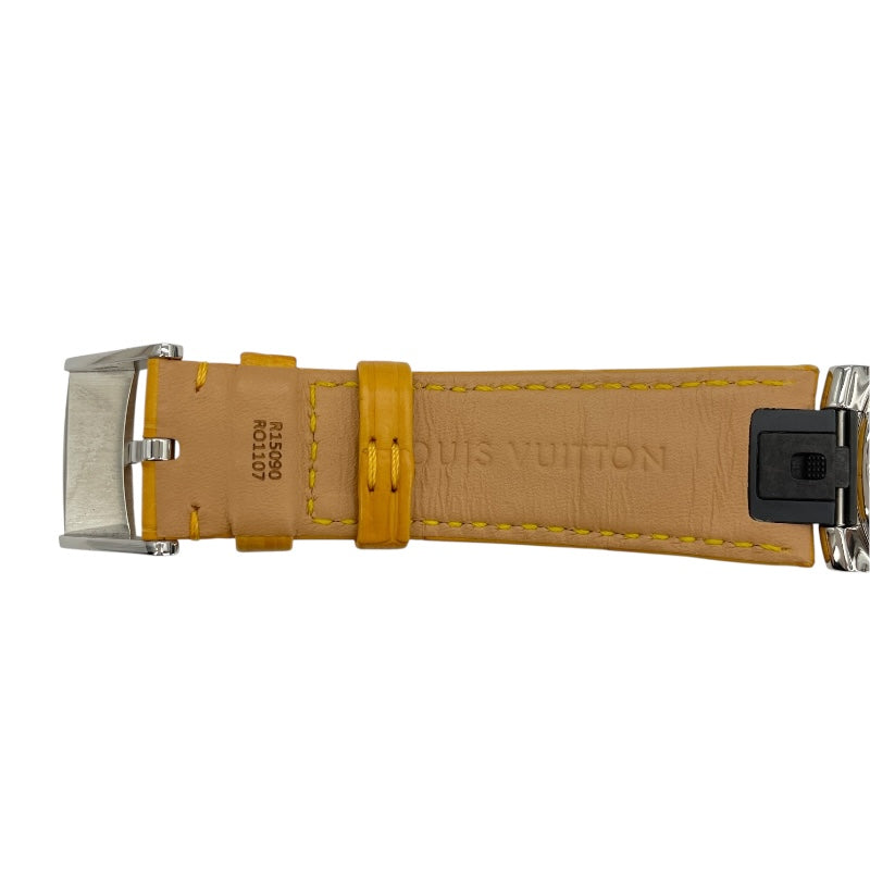 ルイ・ヴィトン LOUIS VUITTON タンブール ムーンスターG クロノグラフ Q8D11 ブラック SS メンズ 腕時計