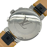 ルイ・ヴィトン LOUIS VUITTON タンブール ムーンスターG クロノグラフ Q8D11 ブラック SS メンズ 腕時計