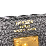 エルメス HERMES ケリー25 内縫い A刻印 ブラック/GD金具 トゴ レディース ショルダーバッグ