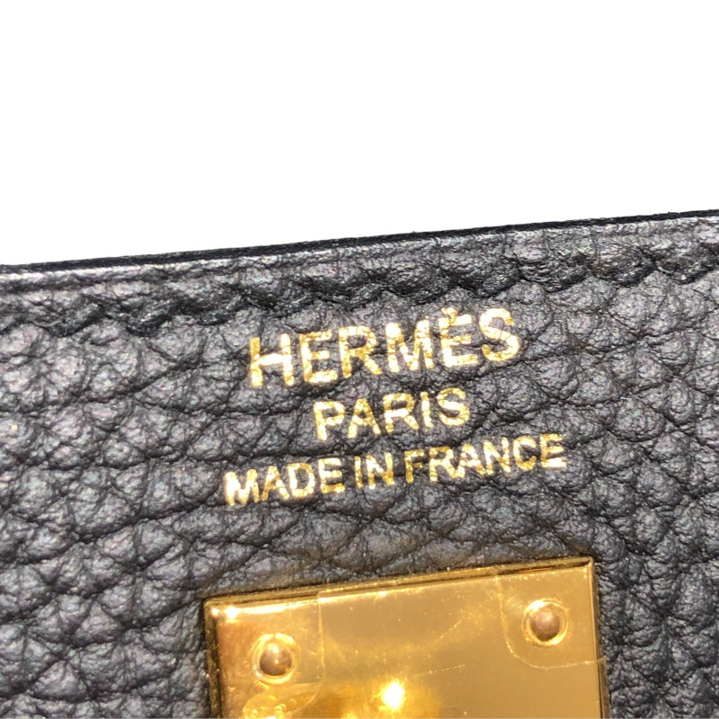 エルメス HERMES ケリー25 内縫い A刻印 ブラック/GD金具 トゴ レディース ショルダーバッグ