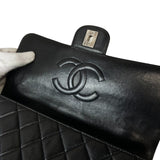 シャネル CHANEL 親子バッグ (親のみ) A04193 ブラック シルバー金具 ラムスキン レディース ハンドバッグ