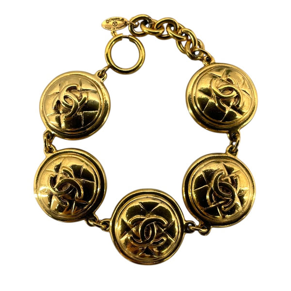 シャネル CHANEL ココマーク ラウンド ブレスレット ゴールド メタル/GD アクセサリー