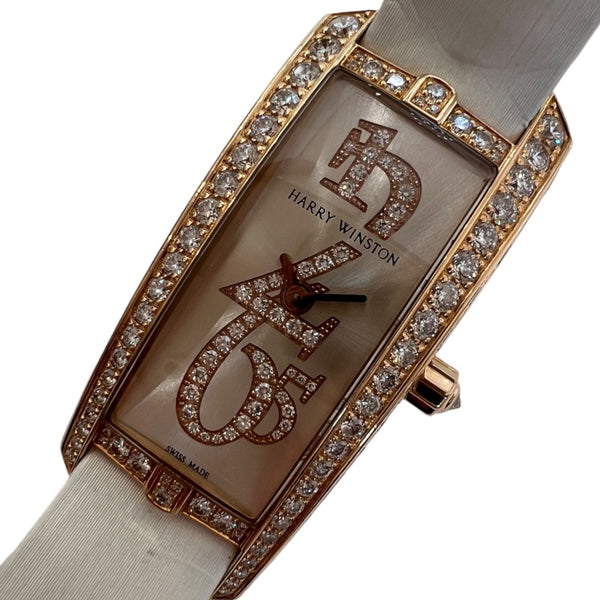 ハリーウィンストン HARRY WINSTON アヴェニュートラフィック340LQR 340LQR ホワイト K18ピンクゴールド K18PG　ダイヤモンド レディース 腕時計