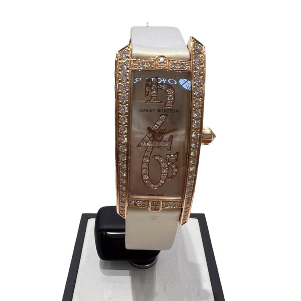 ハリーウィンストン HARRY WINSTON アヴェニュートラフィック340LQR 340LQR ホワイト K18ピンクゴールド K18PG　ダイヤモンド レディース 腕時計