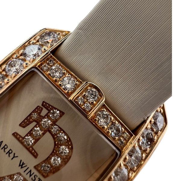 ハリーウィンストン HARRY WINSTON アヴェニュー トラフィック 340LQR シルバー K18PG クオーツ レディース 腕時計