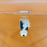 エルメス HERMES ケリー25 外縫い B刻 ゴールド シルバー金具 エプソン レディース ハンドバッグ