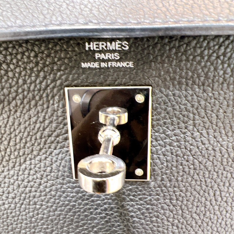 エルメス HERMES ケリー28　内縫い A刻印 ブラック・シルバー金具 トゴ レディース ハンドバッグ