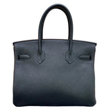 エルメス HERMES バーキン30 D刻 ブラック シルバー金具 トゴ レディース ハンドバッグ