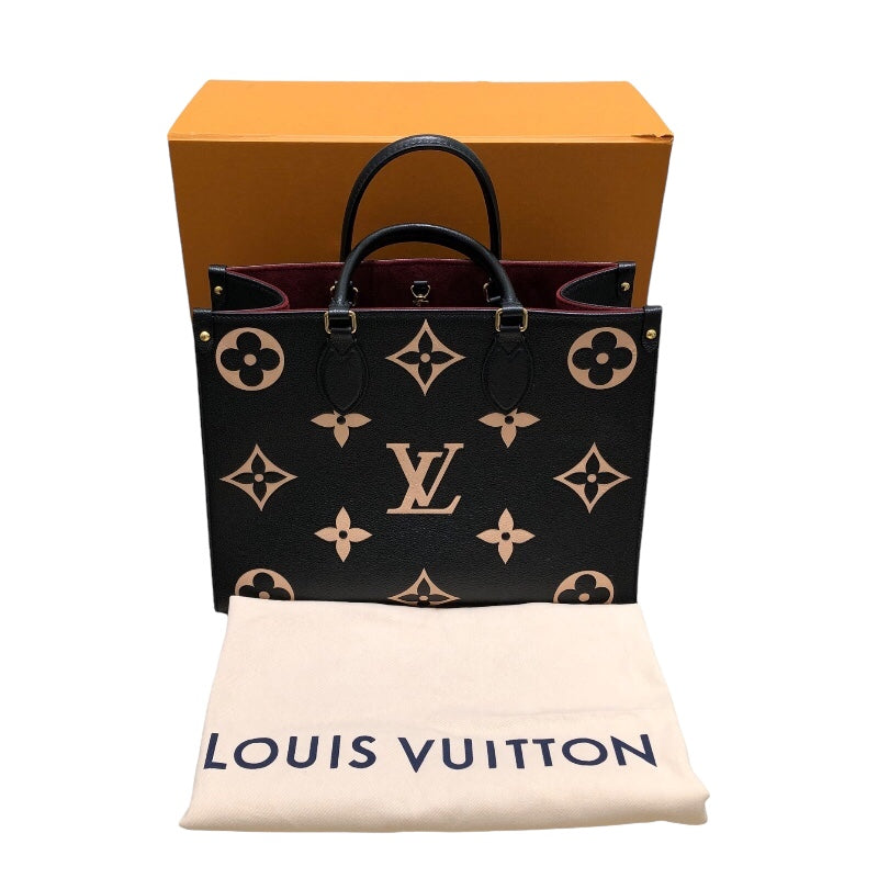 ルイ・ヴィトン LOUIS VUITTON オンザゴーMM　 M45495 バイカラー カーフレザ レディース ハンドバッグ