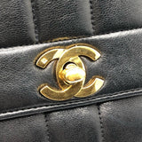 シャネル CHANEL マドモアゼル ハンドバッグ ブラック　ゴールド金具 ラムスキン レディース ショルダーバッグ