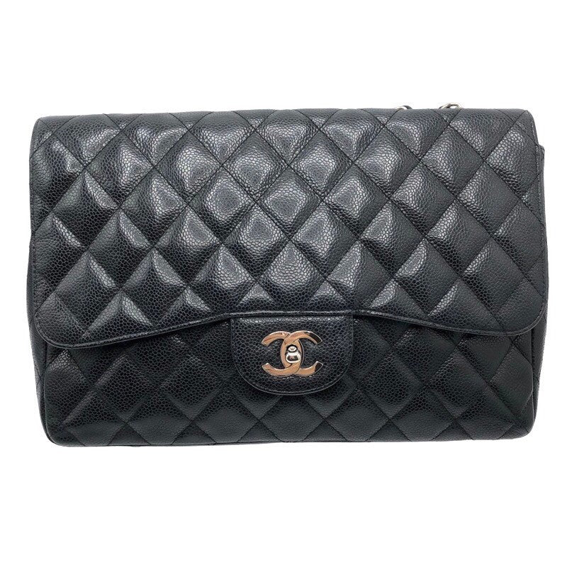 シャネル CHANEL マトラッセ30 A28600 11番台 ブラック　シルバー金具 キャビアスキン レディース ショルダーバッグ