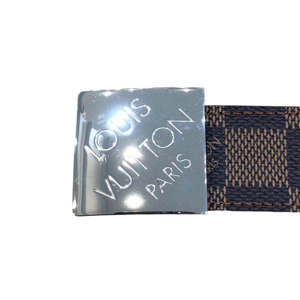 ルイ・ヴィトン LOUIS VUITTON サンチュール・キャレ75cm N6803 ブラウン  ダミエ メンズ ベルト