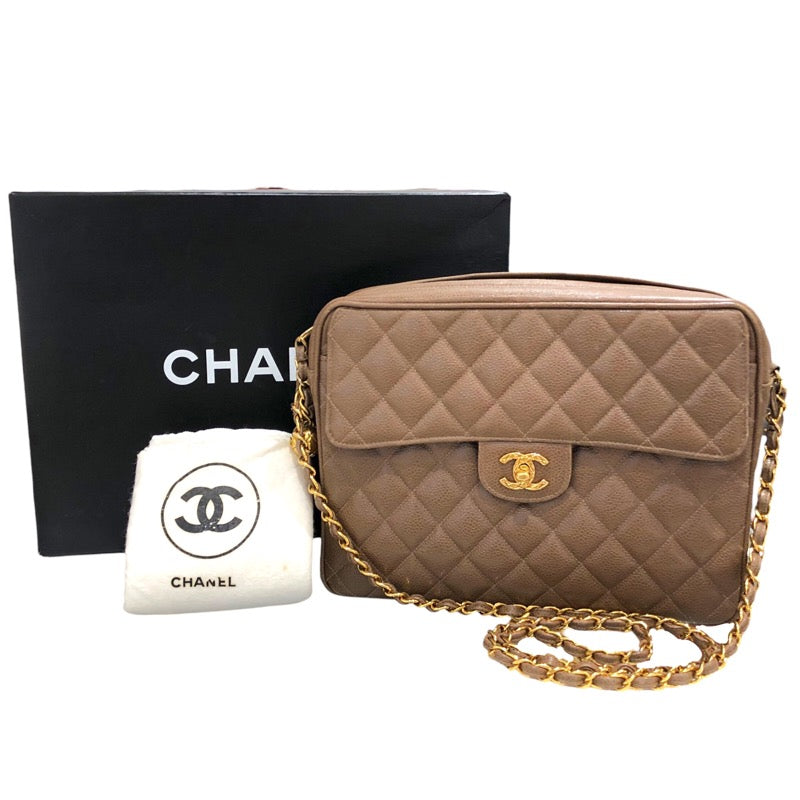 シャネル CHANEL チェーンショルダーバッグ ブラウン マットキャビアスキン レディース ショルダーバッグ | 中古ブランドリユースショップ  OKURA(おお蔵)