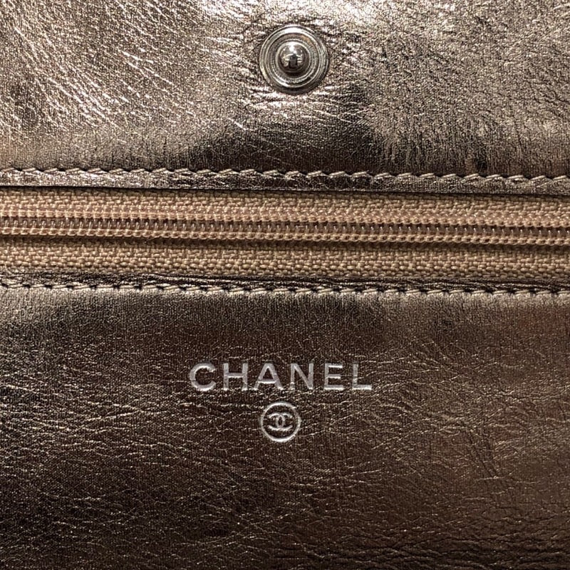 シャネル CHANEL 2.55 チェーンウォレット ゴールド トワルアッシュ レディース ショルダーバッグ