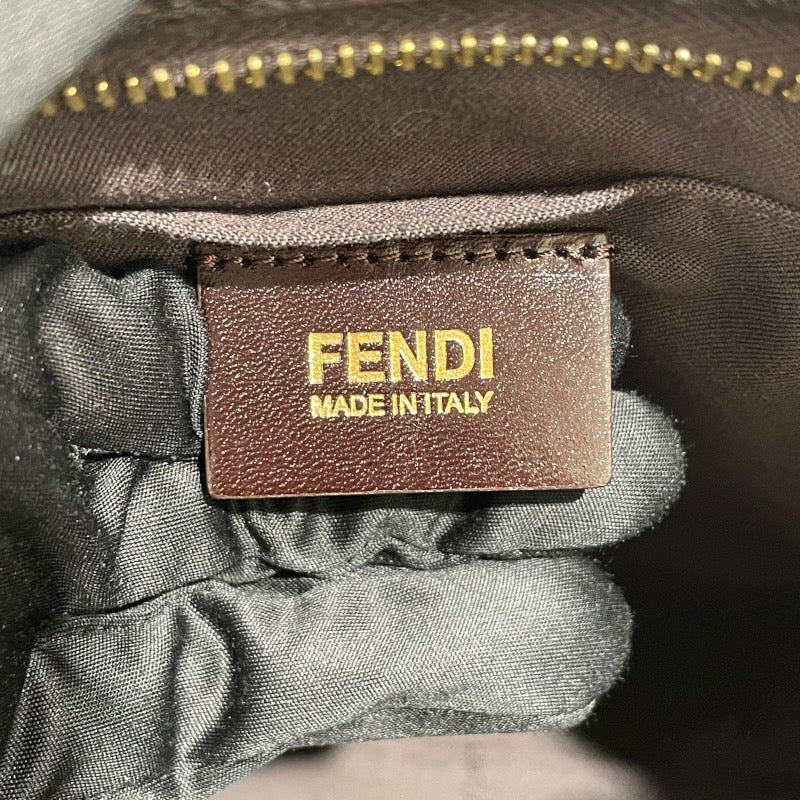 フェンディ FENDI ズッキーノ ショルダーバッグ ブラウン キャンバス/レザー ユニセックス ショルダーバッグ