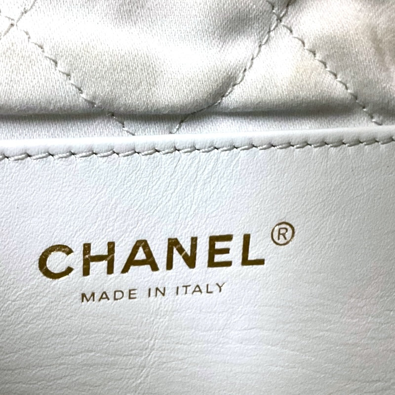 シャネル CHANEL CHANEL22 ミニバッグ AS3980 ライトブルー シャイニーカーフスキン レディース ショルダーバッグ