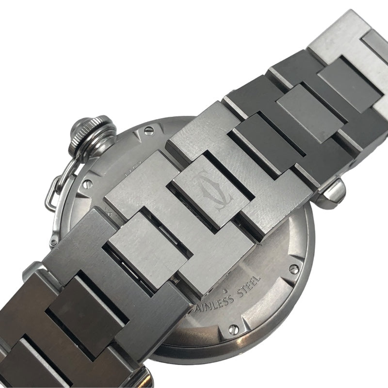 カルティエ Cartier パシャC メリディアン GMT W31078M7 ホワイト SS レディース 腕時計