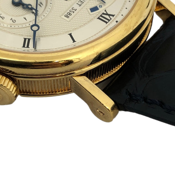 ブレゲ Breguet クラシック GMT アラーム 35707BA/12/9V6 シルバー  K18YG/革ベルト メンズ 腕時計