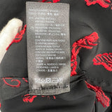 バレンシアガ BALENCIAGA ロゴ総柄 ロングパンツ 659026 36 ブラック×レッド レーヨン/ポリエステル ユニセックス パンツ