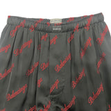 バレンシアガ BALENCIAGA ロゴ総柄 ロングパンツ 659026 36 ブラック×レッド レーヨン/ポリエステル ユニセックス パンツ